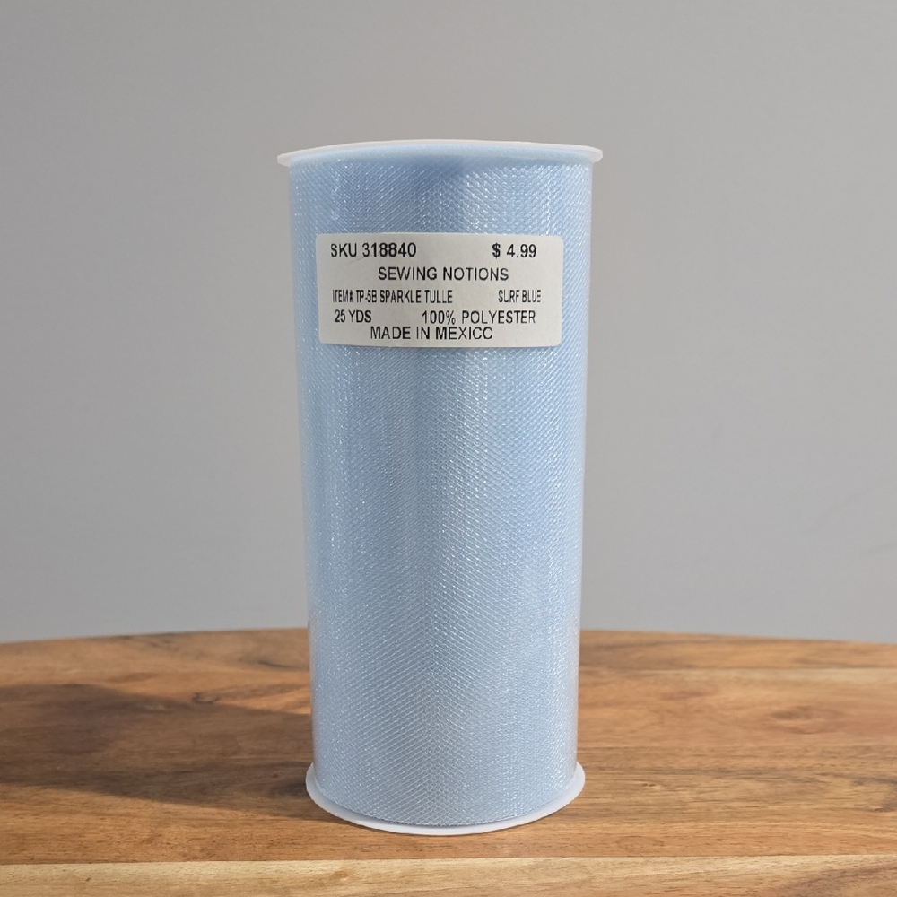 Light Blue Tulle Roll 25 Yards *NEW*
